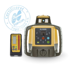 Topcon RL-HV2S to-falds rotorlaser med LS-100D håndholdt lasermodtager og certifikat.