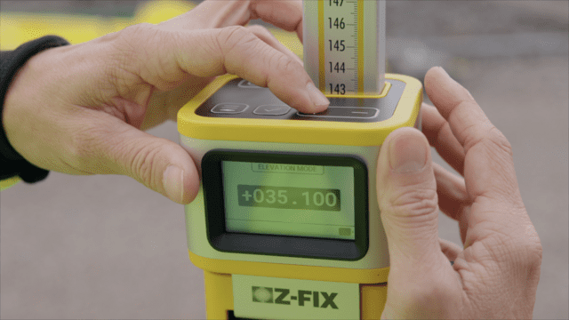Z-FIX måleinstrument med laser.